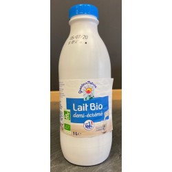 Lait Bio demi-écrémé 1L
